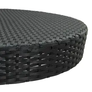 Berkfield Garden Table Black 75.5x106 cm Poly Rattan