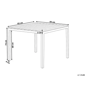 Garden Table Synthetic Material Grey PRATO