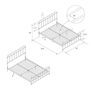 Aanya Bed Frame Bronze / Kingsize (5')