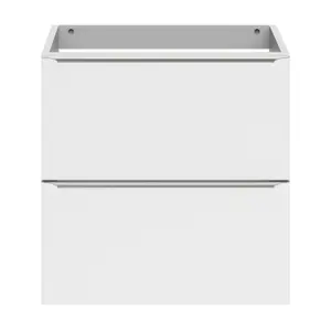 GoodHome Imandra Slimline Gloss White Wall-mounted Bathroom Cabinet (H) 600mm (W) 600mm