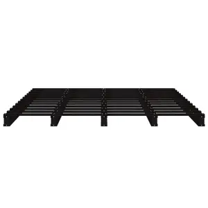 Berkfield Pallet Bed Black 120x200 cm Solid Wood Pine