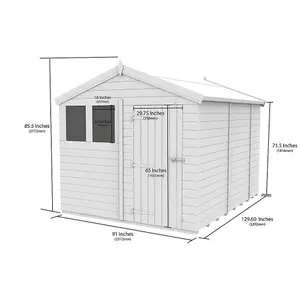 DIY Sheds 8x11 Apex Shed - Single Door Without Windows