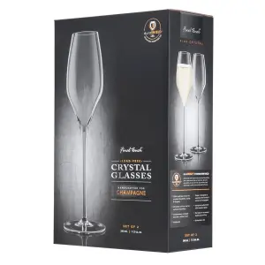 Original Products Final Touch Pack of 2 Lead-free Crystal Champagne Flutes Glasses 340ml Clear