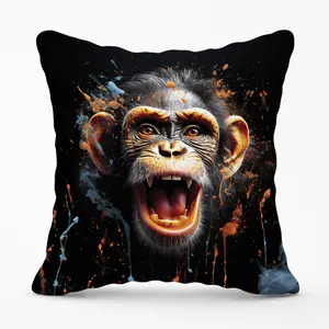 Monkey Face Splashart Cushions 60cm x 60cm