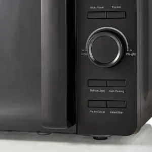 Swan Stealth 20L LED Microwave, Matte Black, 800W, Various Power Levels, 60 Minute Timer and Digital Display, SM22037LBLKN