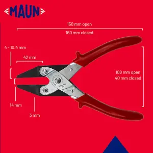 Maun Thin Jaws Parallel Plier 160 mm