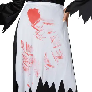 Scary Witch - Halloween fancy dress costume for women - black/white XL