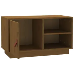 Berkfield TV Cabinet Honey Brown 70x34x40 cm Solid Wood Pine