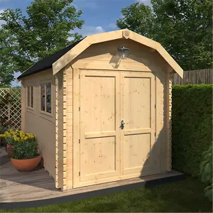 12ft x 8ft (3550mm x 2350mm) Horsforth "The Frankfort Plus" 44mm Log Cabin With 1 Opening Windows