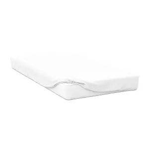 Belledorm Jersey Cotton Deep Fitted Sheet White (Superking)