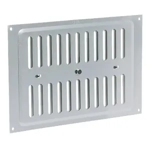 Home Smart 9" x 6" Adjustable Air Vent Satin Anodised Aluminium/Metal Chrome Grille Cover