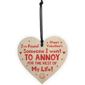 Valentines Gifts For Boyfriend Girlfriend Husband Wife Wood Heart Funny Gift Keepsake