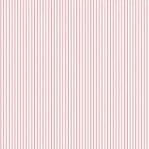 Galerie Miniatures 2 Pink White Ticking Stripe Smooth Wallpaper