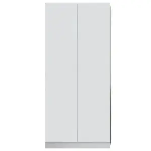 2 Door Wardrobe Double Door Push To Open Slow Close Matt White Finish