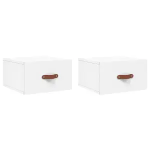 Berkfield Wall-mounted Bedside Cabinets 2 pcs White 35x35x20 cm