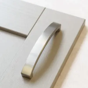 160mm Brushed Nickel Cabinet Handle Square Bow Cupboard Door Drawer Pull Wardrobe Furniture Replacement