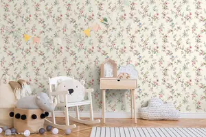 SK Filson Mauve Floral Wallpaper