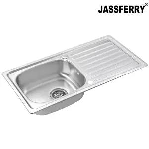 JASSFERRY Stainless Steel Kitchen Sink Single 1 One Bowl Reversible