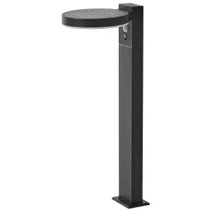 Solar Outdoor LED Bollard Lamp Black PARKERS