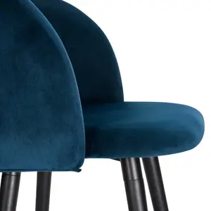 Jacalyn upholstered chair set (Set of 2) Blue / Black