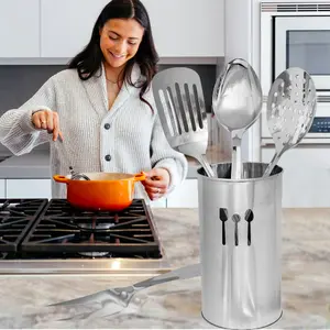 6pc Stainless Steel Kitchen Cooking Tool Utensil Set Spoon Fork Ladle Turner