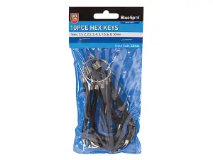 BlueSpot Tools Hexagon Key Set, 10 Piece