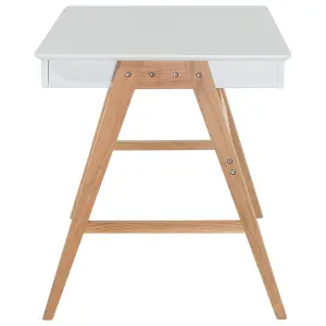 Home Office Desk with Storage White SHESLAY