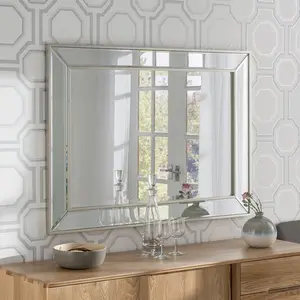 Seamus Glass Wall Mirror Champagne / 95cm H x 69.5cm W