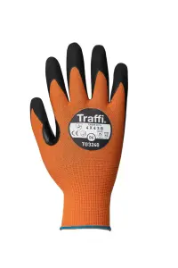 Traffi TG3240 LXT Cut B MicroDex Nitrile Glove Pack of 10 Size 8