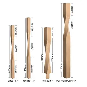 Solid Pine Half Newel Post Contemporary 90mm UK Manufactured Traditional Products Ltd