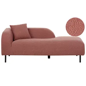 Left Hand Boucle Chaise Lounge Pink LE CRAU