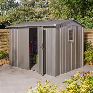 Rowlinson Brentvale 10x8 Premium Apex Metal Shed with Foundation Kit