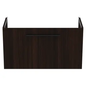 Ideal Standard i.life S Compact Matt Coffee Oak effect Wall-mounted Bathroom Vanity unit (H) 440mm (W) 800mm