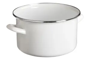 Essentials by Premier Porter 4700ml White Enamel Casserole Dish