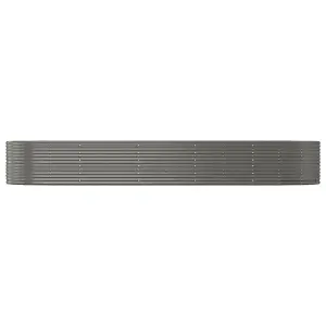 Berkfield Garden Planter Grey 447x140x68 cm Powder-coated Steel