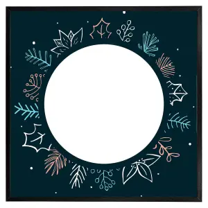 Winter flowers (Picutre Frame) / 24x24" / White