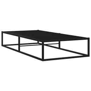 Berkfield Bed Frame Black Metal 90x200 cm