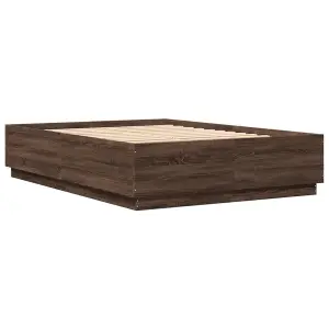 Berkfield Bed Frame without Mattress Brown Oak 150x200 cm King Size