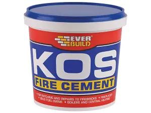 Everbuild PCKOSBKFIRE1 KOS Fire Cement Black 1kg EVBKOSBLK1K