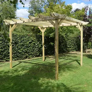 Double Garden Pergola - Wood - L240 x W360 x H270 cm - Light Green