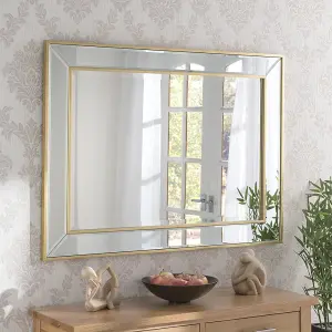 Yearn Angled Wall Mirror Brass 64.5x78cm