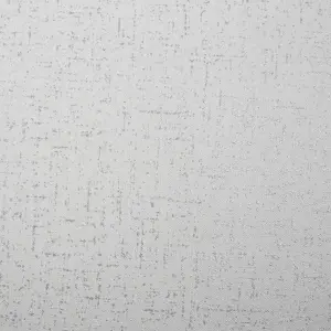 GoodHome Gazania White Glitter effect Textured Wallpaper Sample