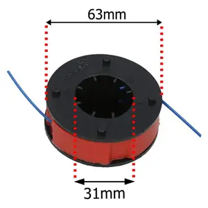 SPARES2GO 8m Line & Spool compatible with Mac Allister MGT300 MGTP300 Strimmer Trimmer