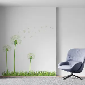 Walplus Huge Glow In Dark Effect Dandelion Flower Art Wall Sticker Decoration Glow in Dark Stickers Stock Clearance