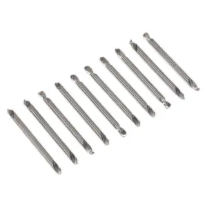 Sealey High-Speed Double End Drill Bit Set 10 Pieces 1/8" Silver AK9910