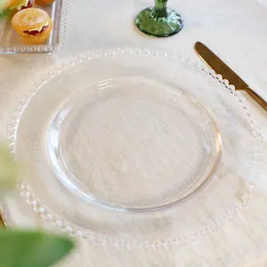 Set of 4 Bella Perle Christmas Dinner Tableware Charger Plate Serving Plates