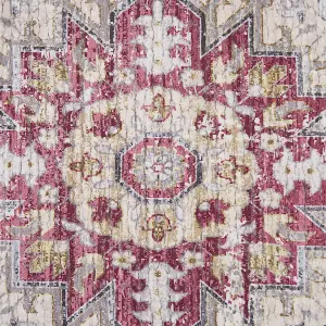 Area Rug 140 x 200 cm Red and Beige ARHAVI