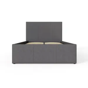 GFW Side Lift Ottoman Bed 90cm Single Grey