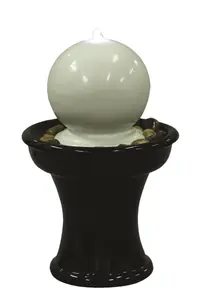 Aqua Creations Alicia Ceramic Fountain Mains Plugin Powered Water Feature with Protective Cover