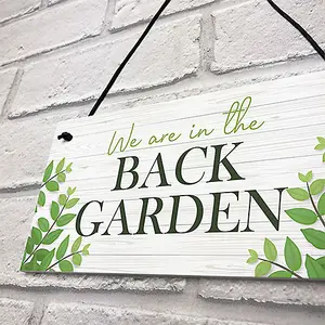 Back Garden Signs Hanging Door Wall Plaque Welcome Sign Home Decor Family Gift